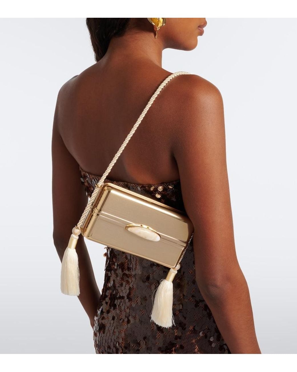 Jonathan Simkhai White Roma Tasseled Shoulder Bag