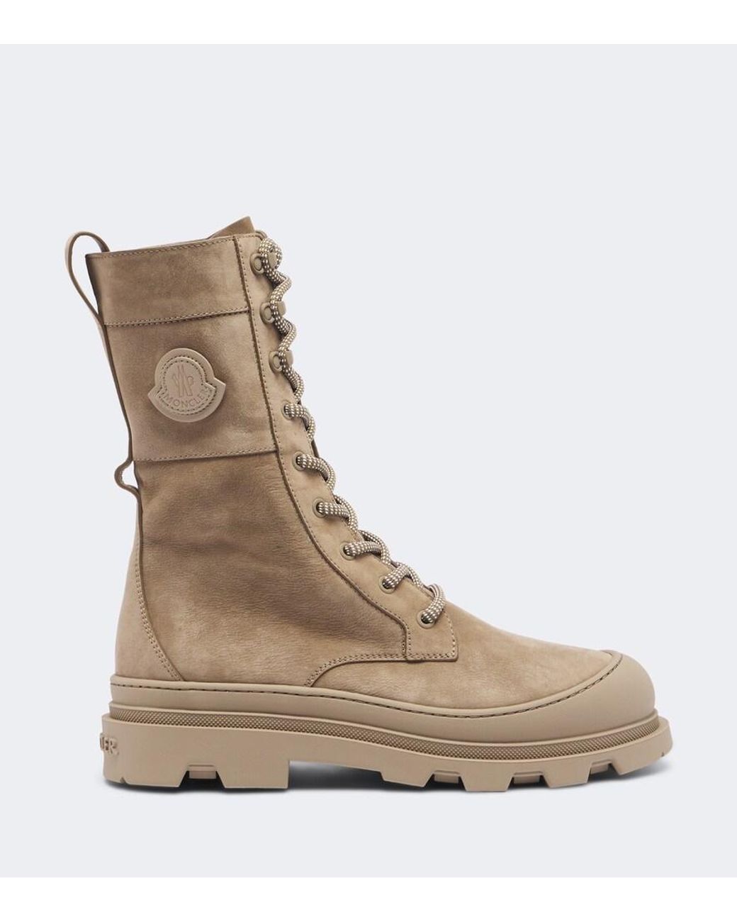 Moncler Natural Vera Leather Ankle Boots