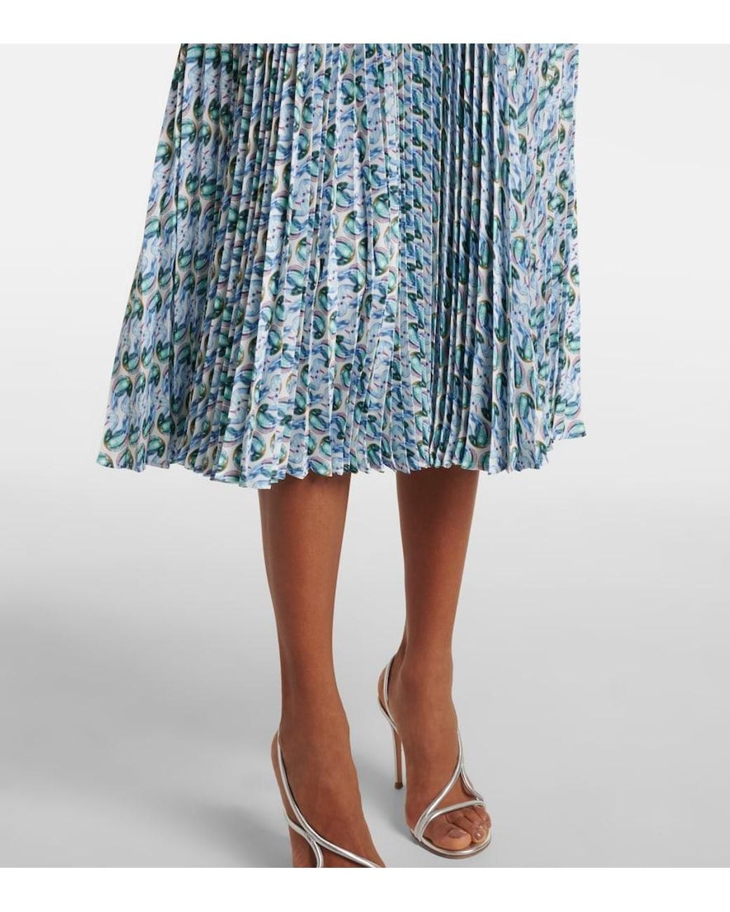 Tory Burch Blue Graphic Print Shirt Dress