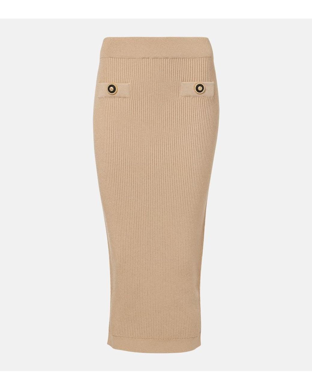 Balmain Brown Pencil Skirt