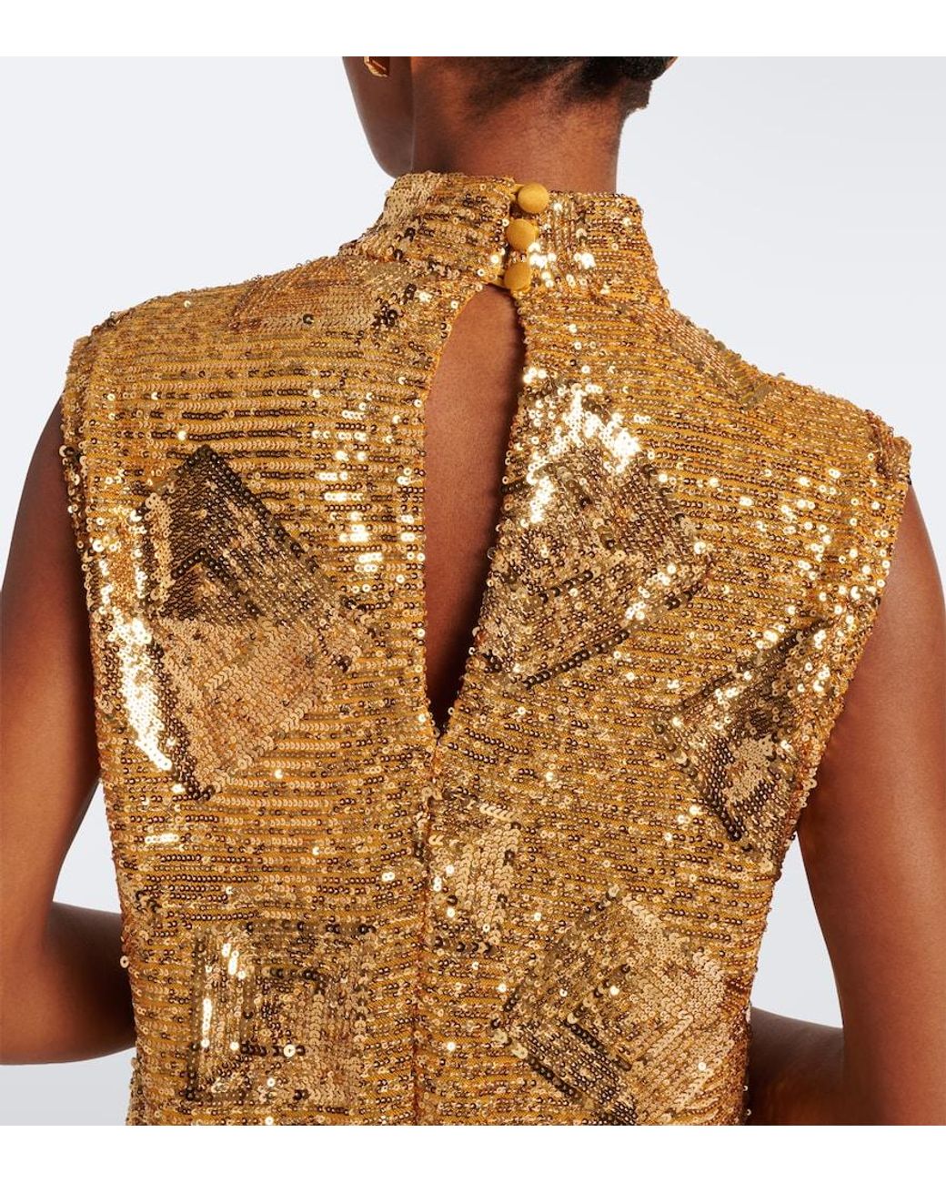 Taller Marmo Metallic Miami Sequined Gown