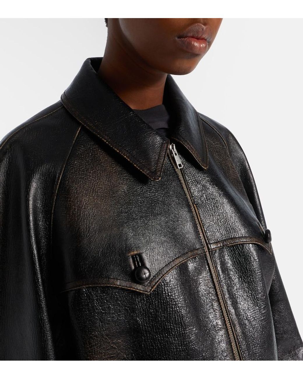Prada Black Lederjacke