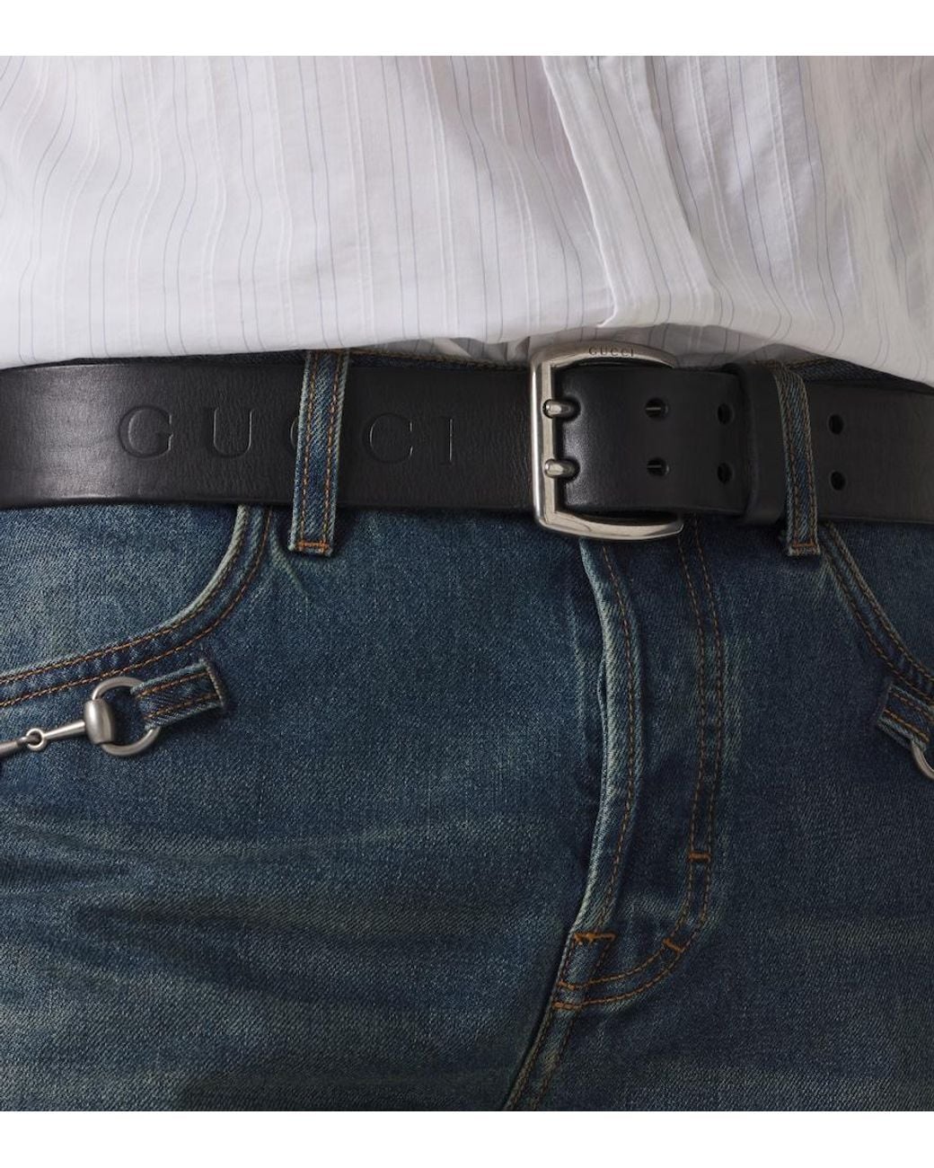 Gucci Guertel Aus Leder in Black für Herren