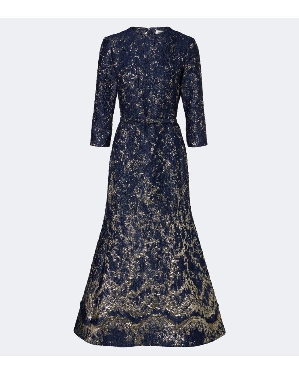 Jonathan Simkhai Blue Claravelle Belted Jacquard Cocktail Dress