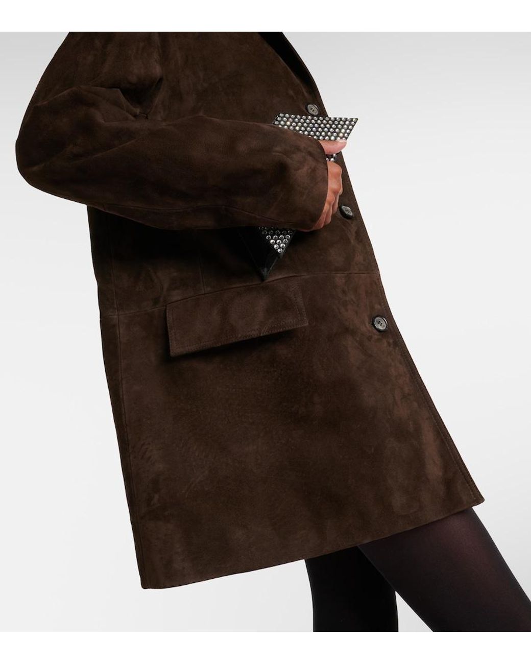 Magda Butrym Brown Oversized Suede Jacket