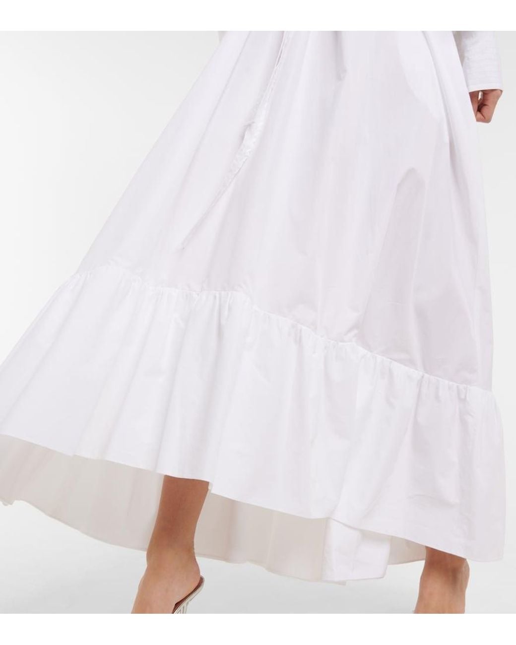 Patou White Belted Maxi Dress