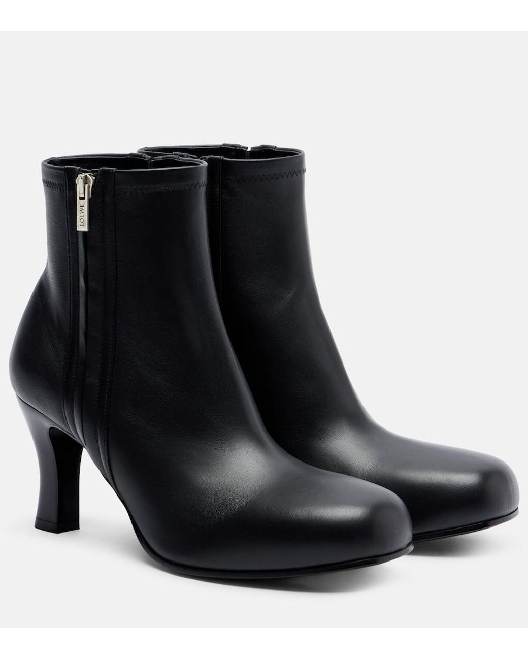 Loewe Black Bobine 90 Leather Ankle Boots
