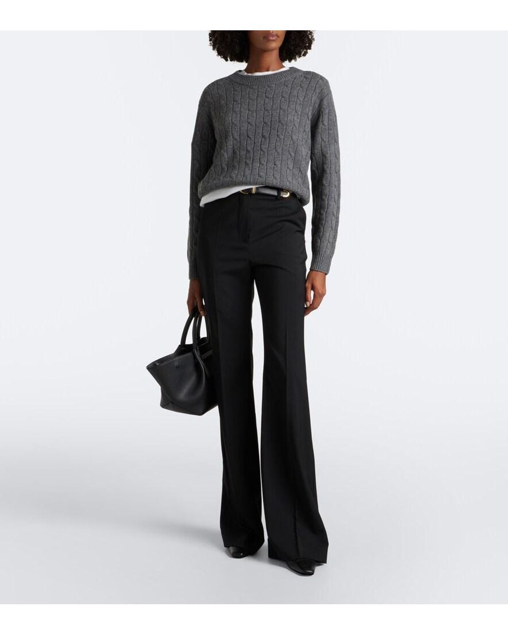 arch4 Gray Burnaby Cable-Knit Cashmere Sweater