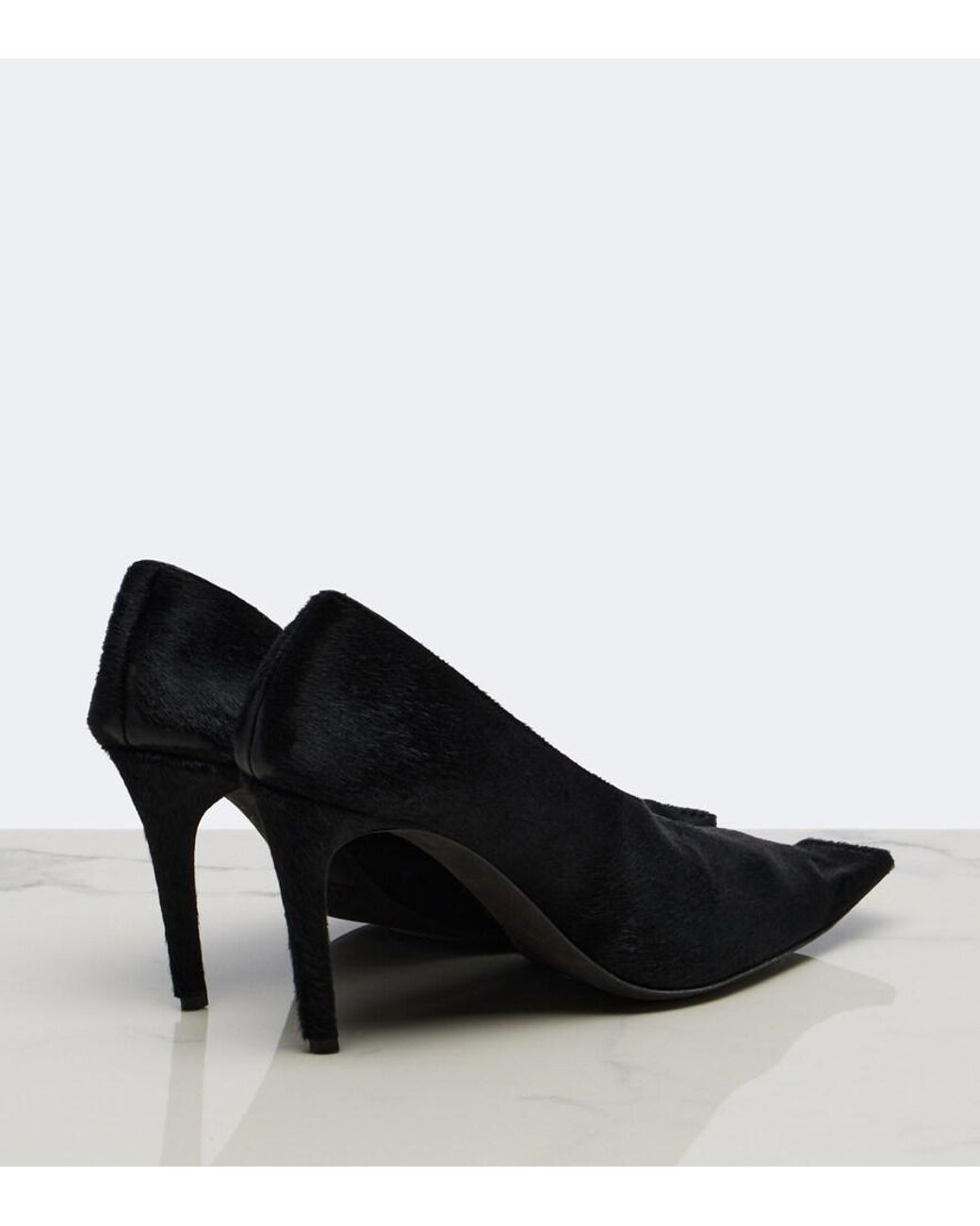 Khaite Black Marlene Calf Hair Pumps