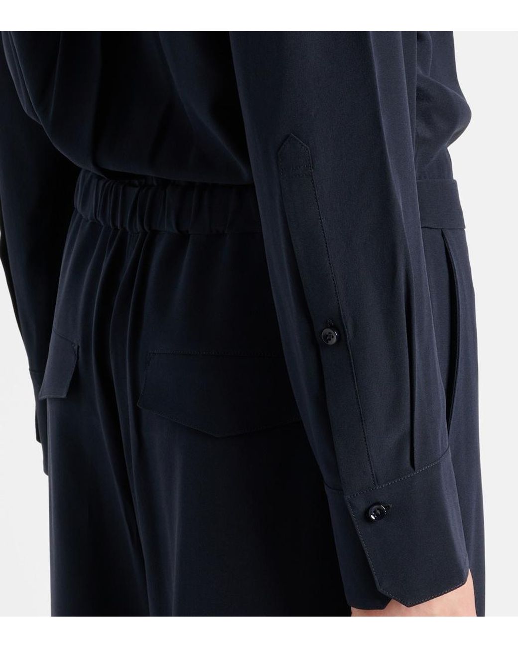Dorothee Schumacher Blue Satin Jumpsuit