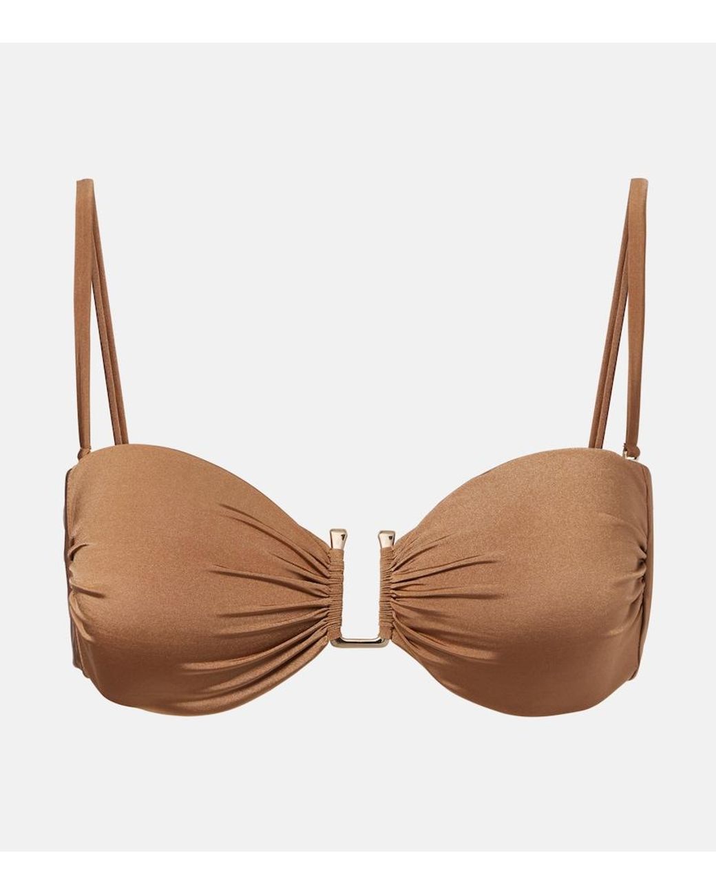 Max Mara Brown Acacia Bandeau Bikini Top