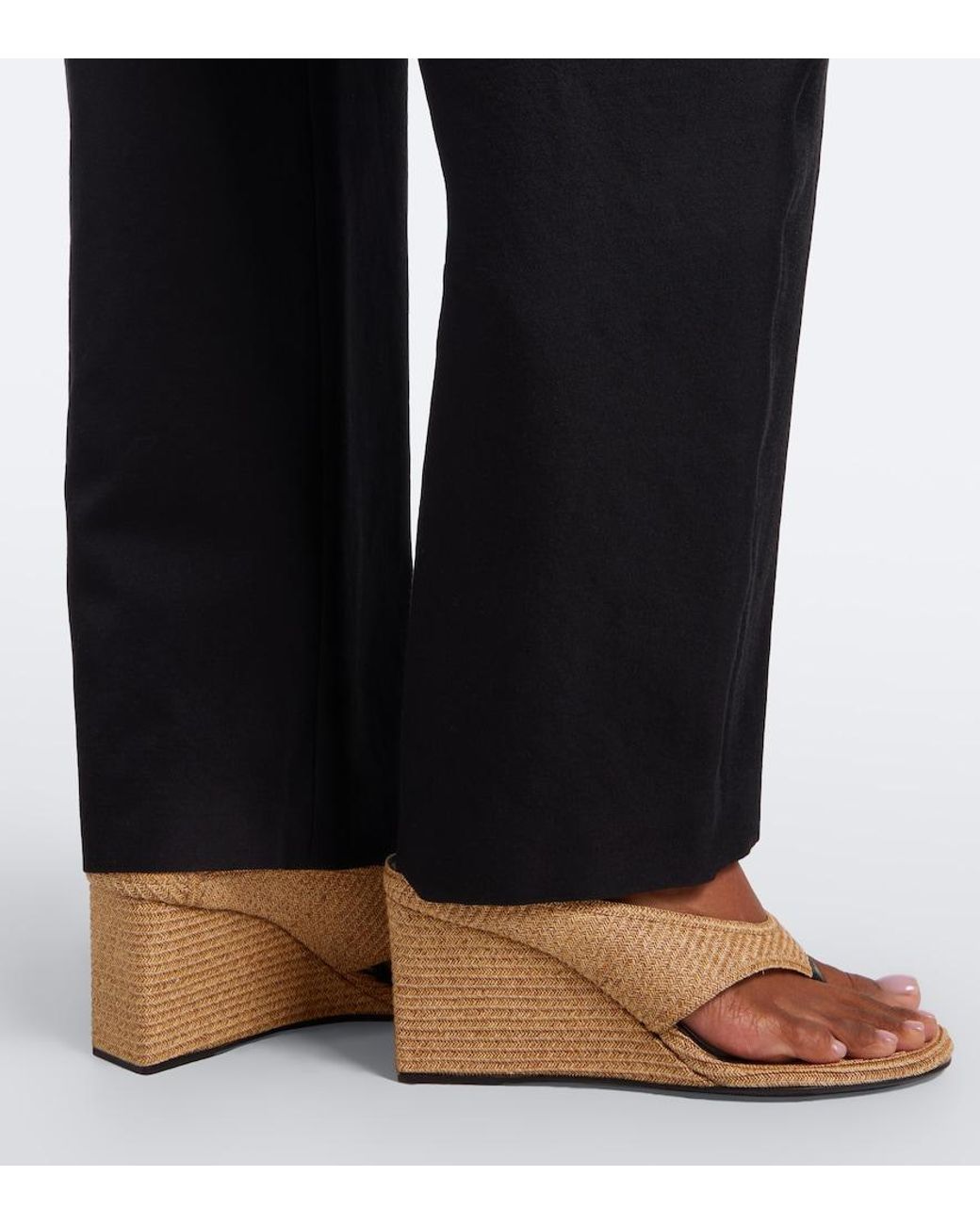 Alaïa Black Cube Wedge Sandals