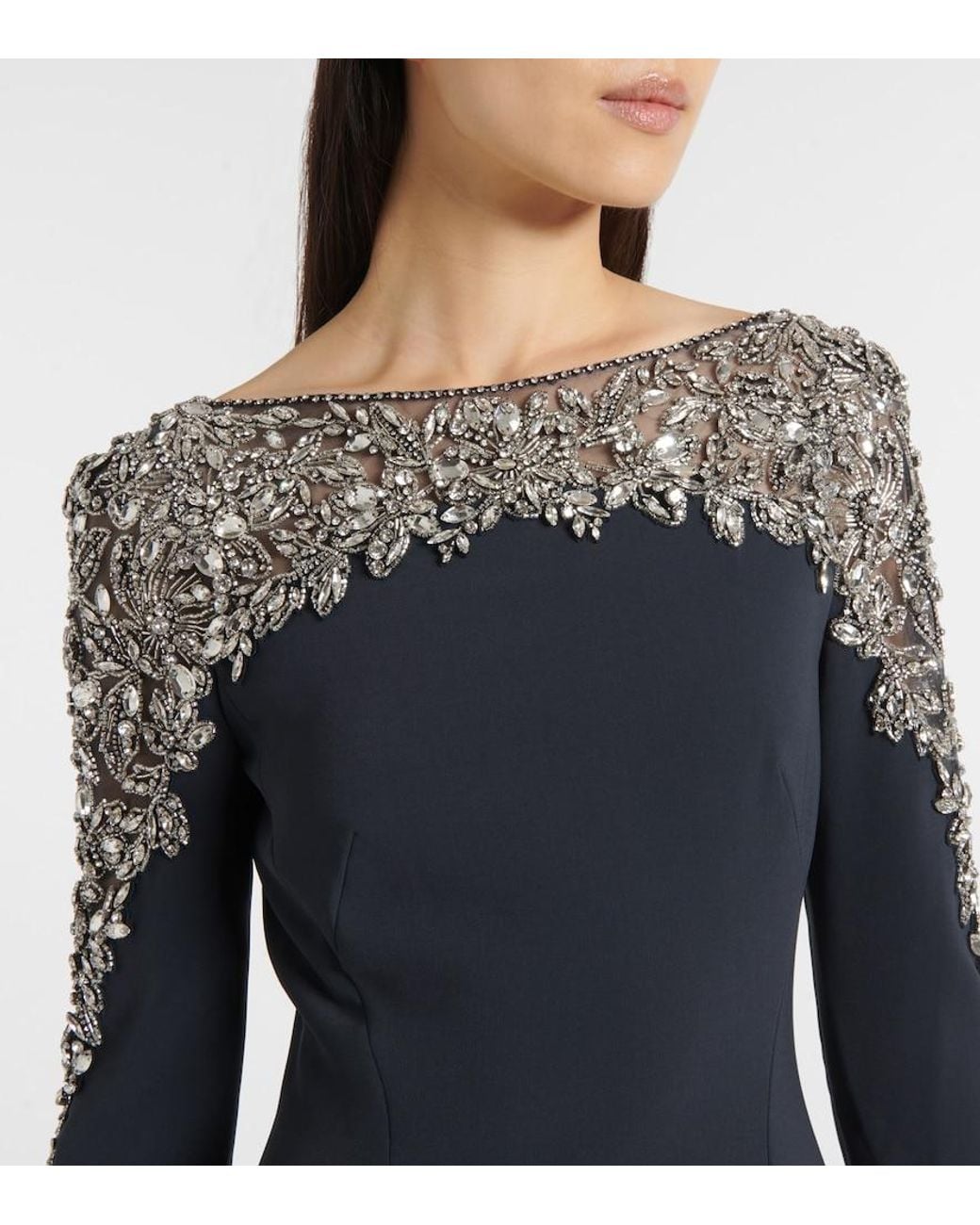 Jenny Packham Blue Embroidered Solstice Gown