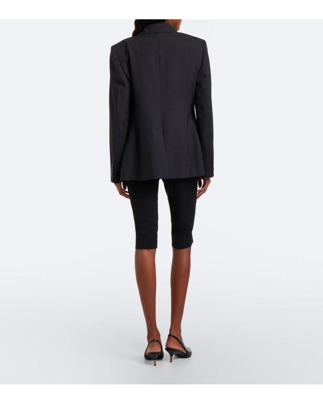 Sir Black Miller Lace-Trimmed Wool-Blend Capri Pants