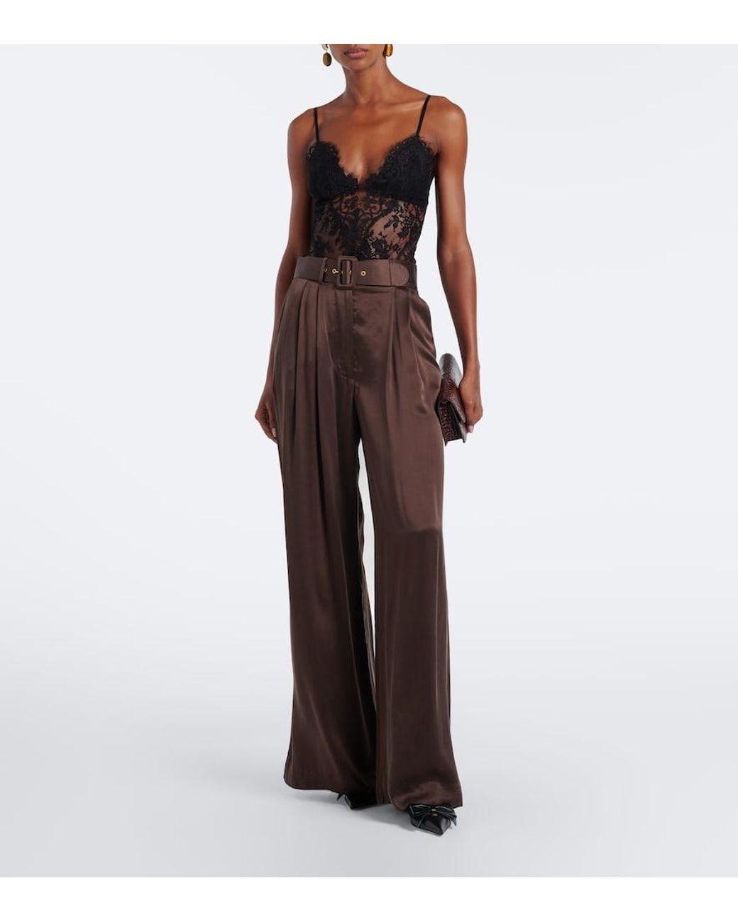 Zimmermann Black Lace Bodysuit