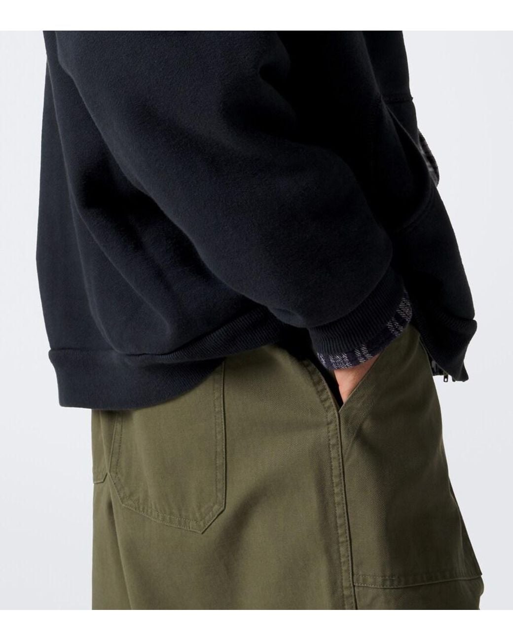 Sudadera Con Capucha De Jersey De Algodon A.PRESSE de hombre de color Black