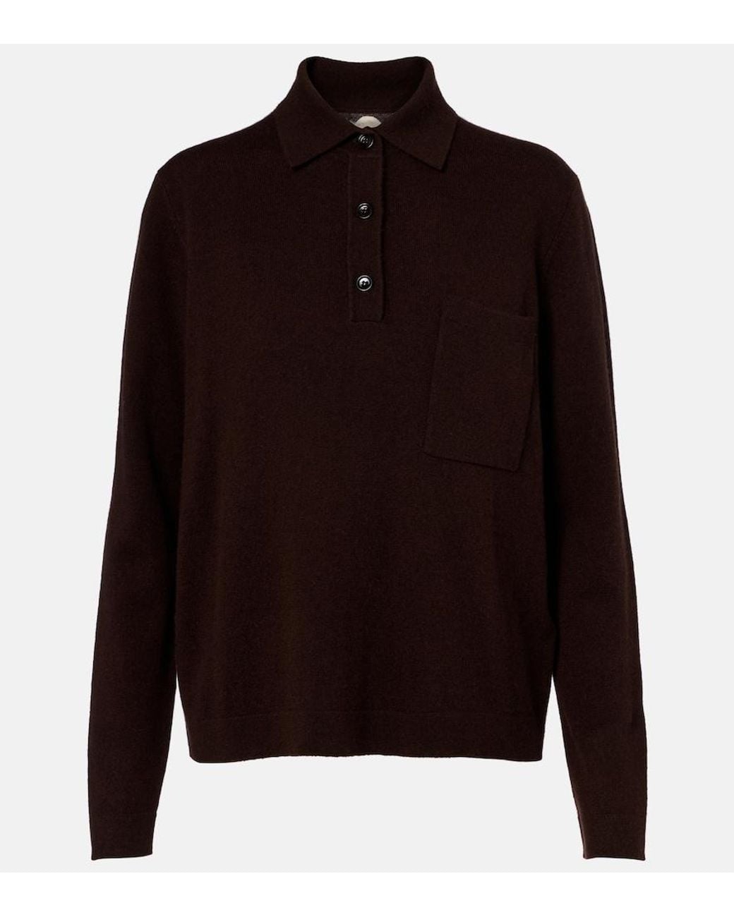Jardin Des Orangers Black Wool And Cashmere Polo Sweater