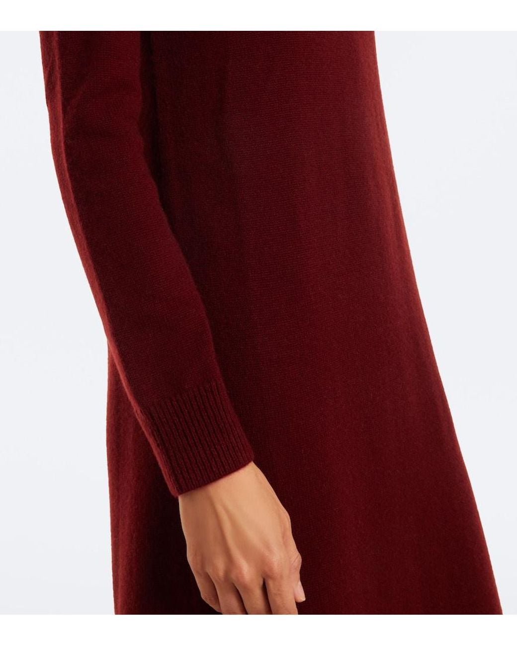 Max Mara Red Wool And Cashmere Polo Dress