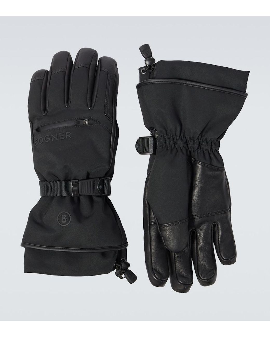 Bogner Skihandschuhe Adriano Mit Leder in Black für Herren
