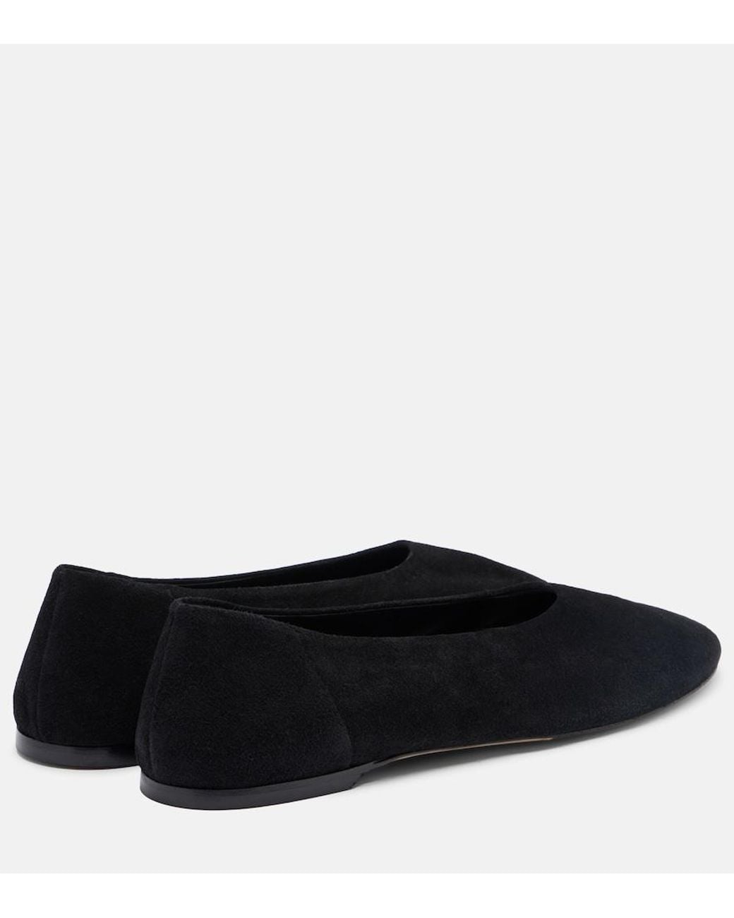 Totême Blue Suede Ballet Flats