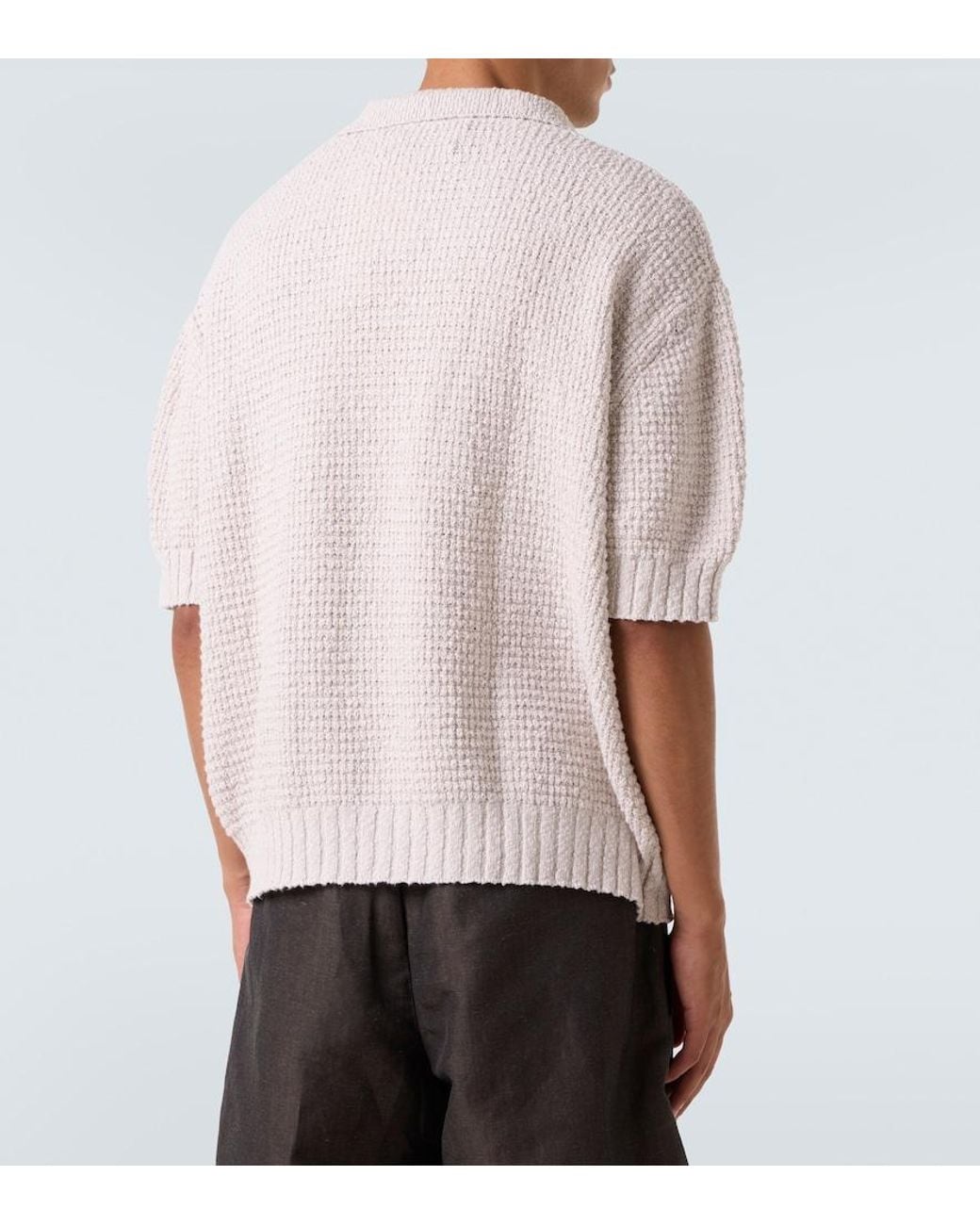 Commas Pink Knitted Cotton Polo Shirt for men