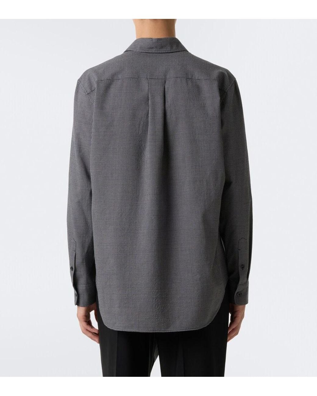 The Row Gray Victor Checked Virgin Wool Shirt for men