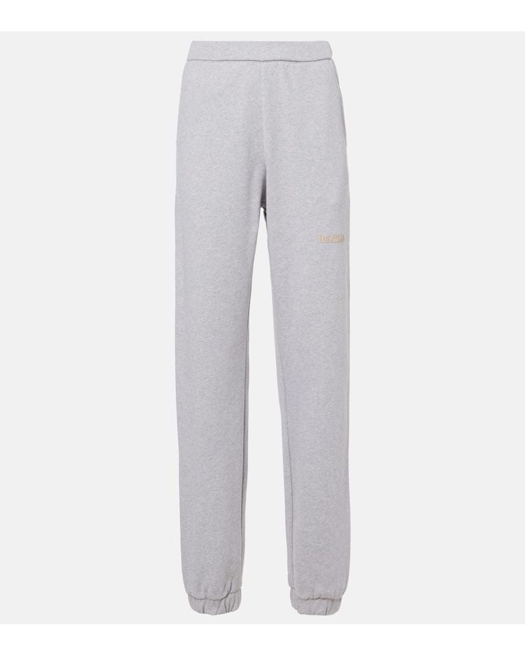The Attico Gray Fern Cotton Sweatpants