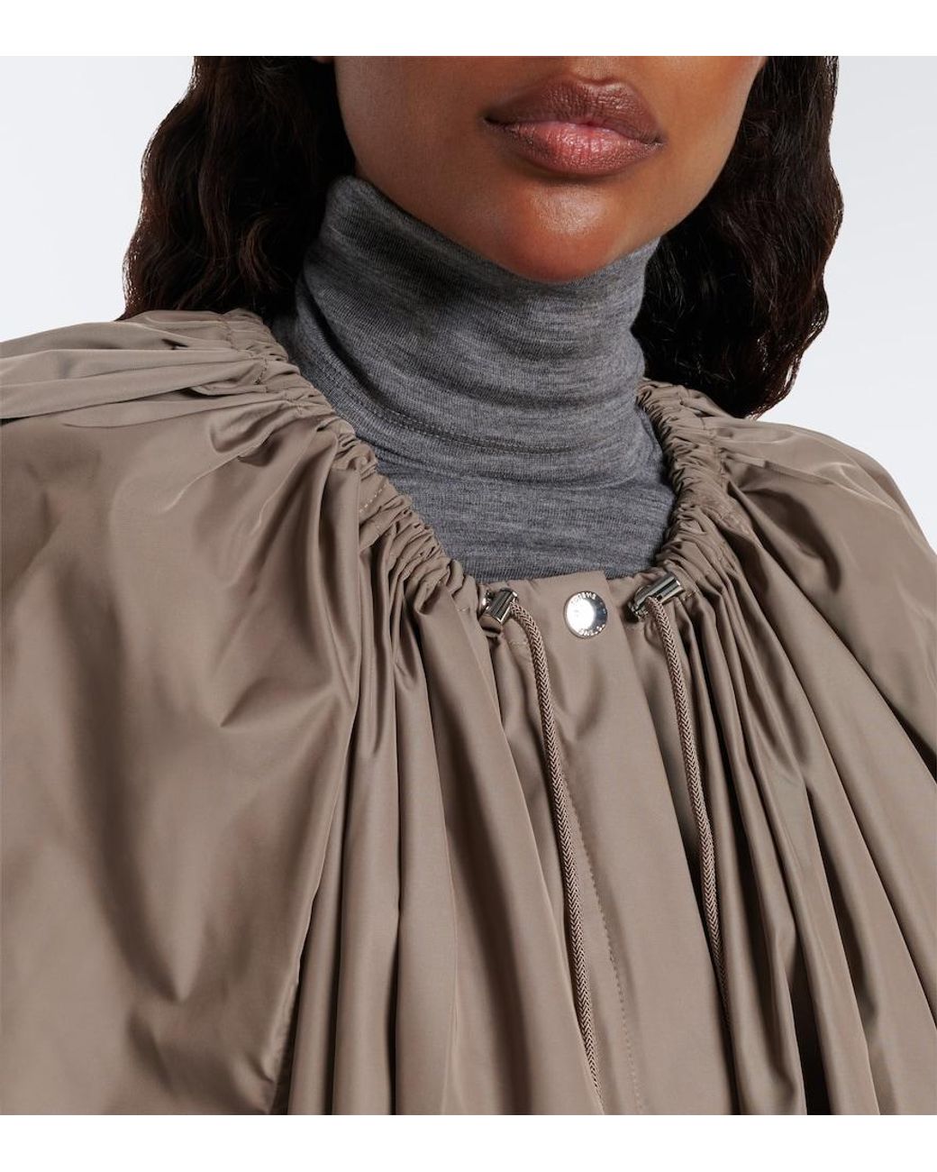 Totême Gray Gathered Jacket