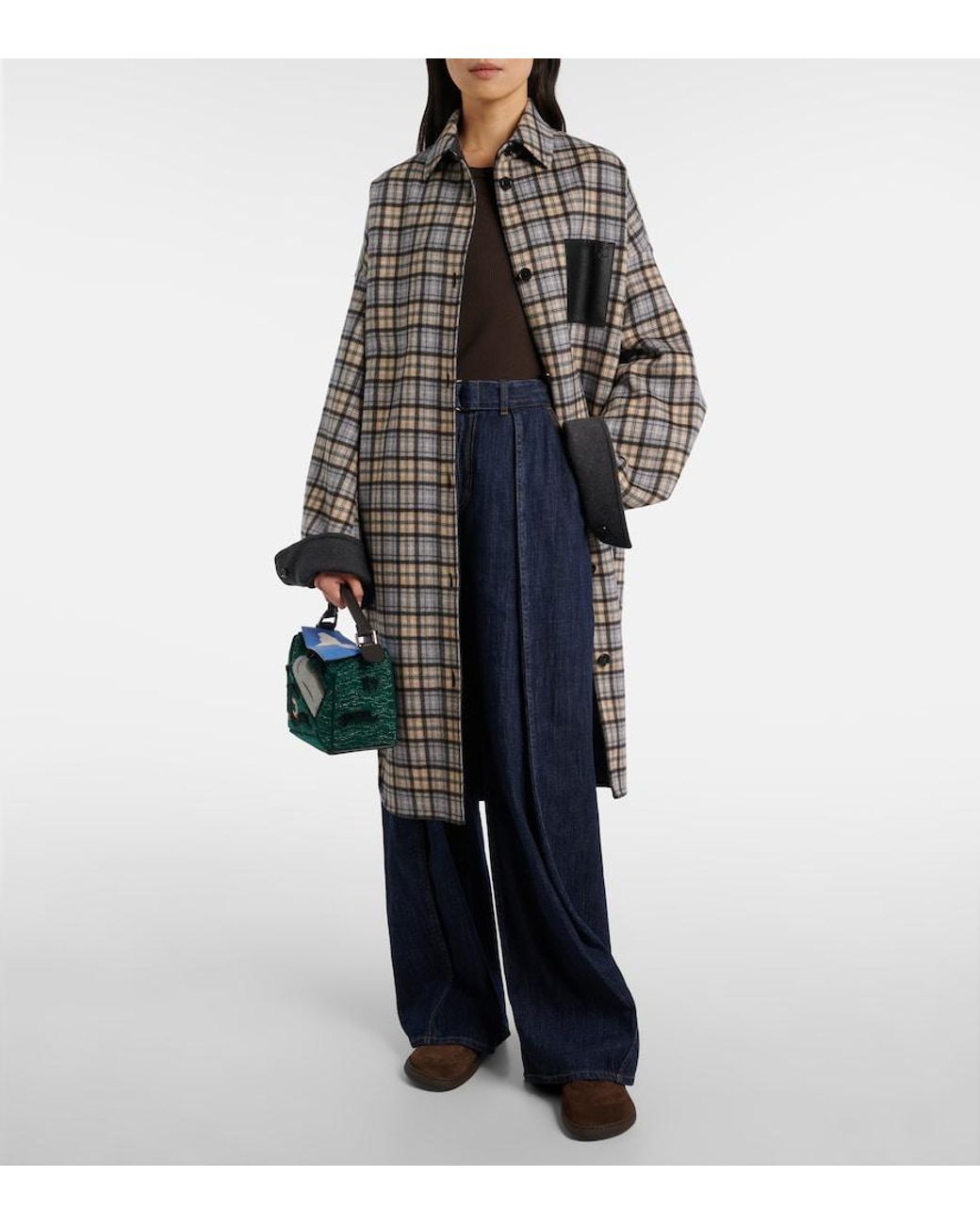 Loewe Blue Belted High-Rise Wide-Leg Jeans