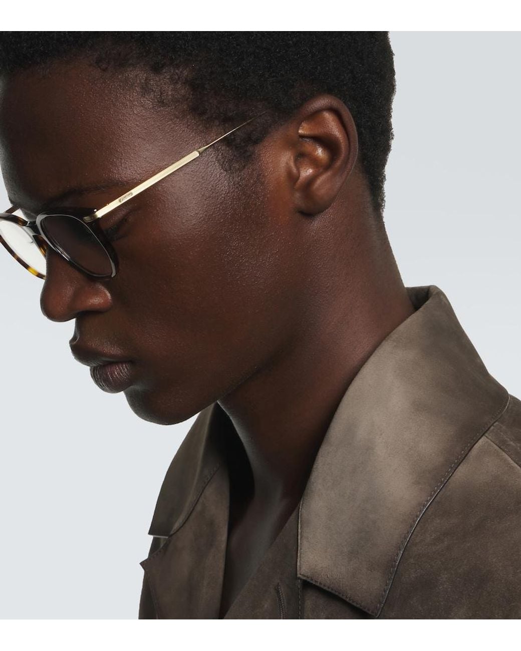 Cartier Brown Signature C Round Glasses for men