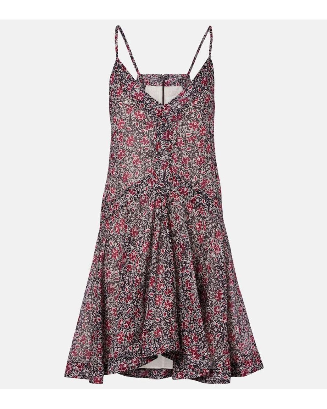 Isabel Marant Purple Short V-Neck Dress