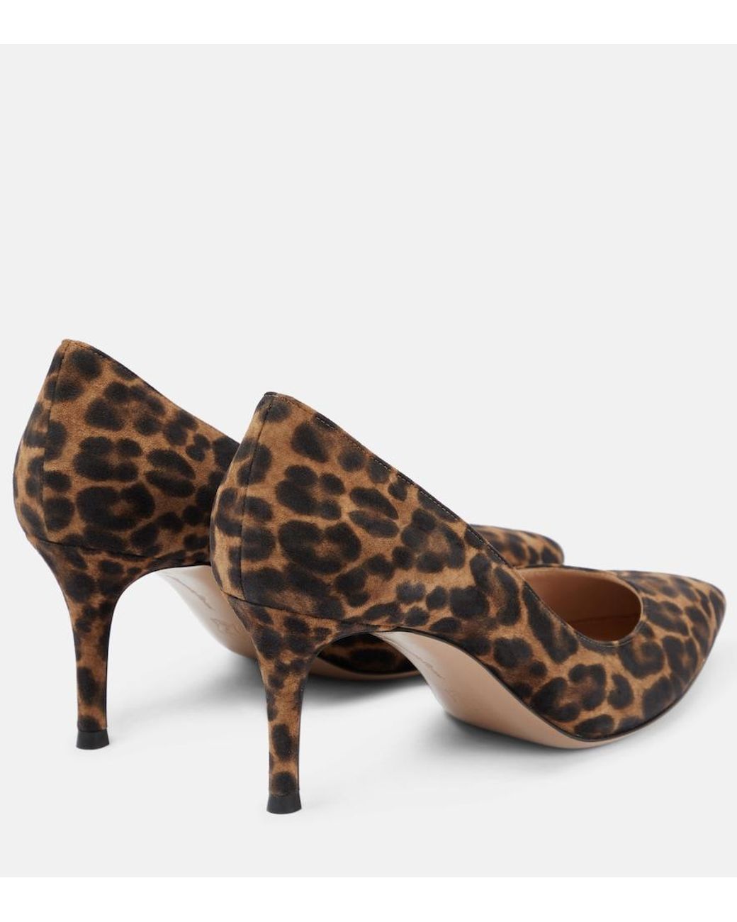 Gianvito Rossi Brown Gianvito 70 Leopard-Print Suede Pumps