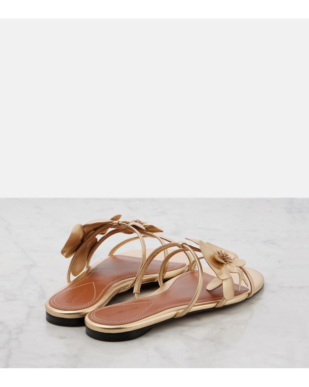 Zimmermann Natural Orchid Metallic Leather Sandals