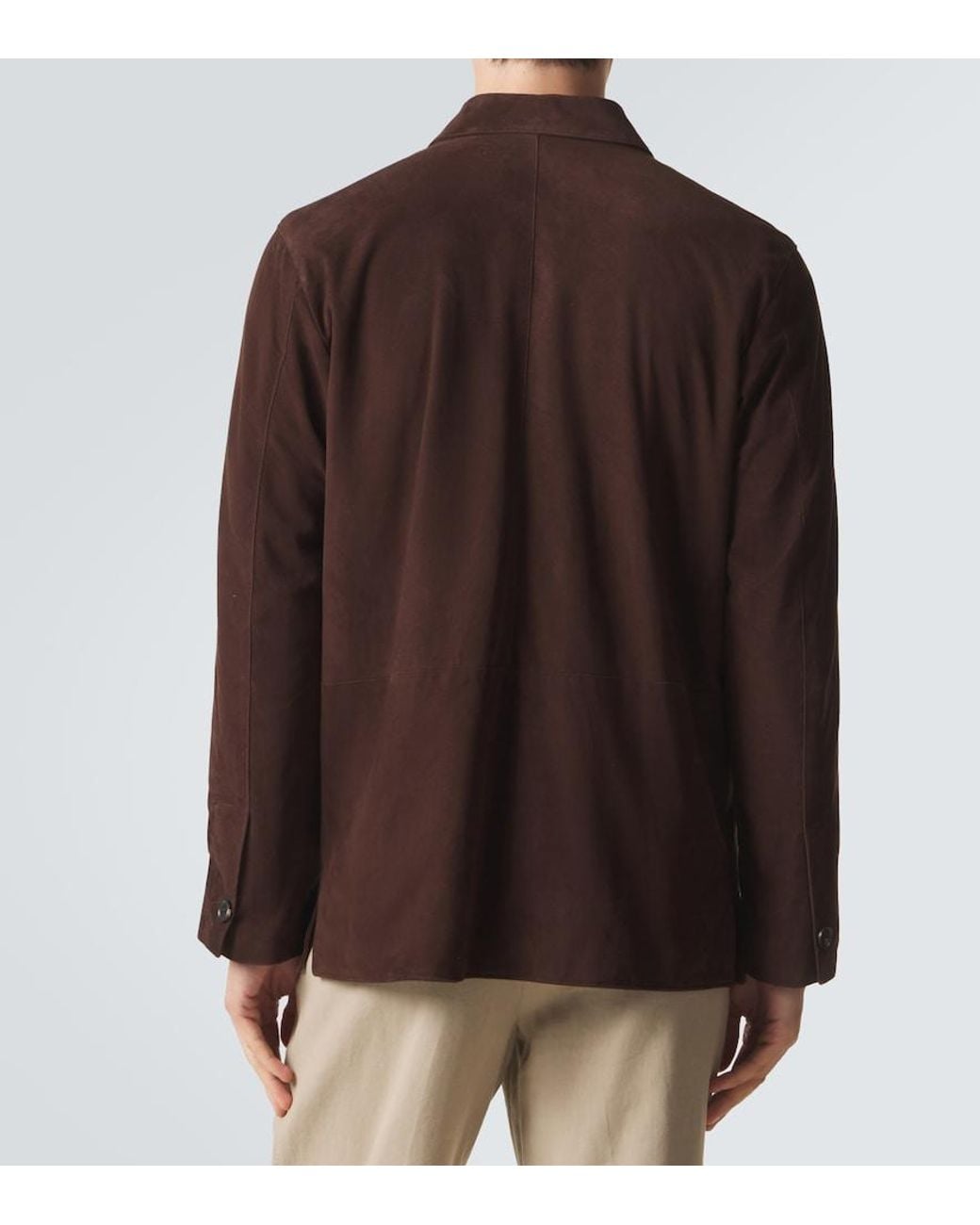 Saman Amel Jacke Aus Veloursleder in Brown für Herren