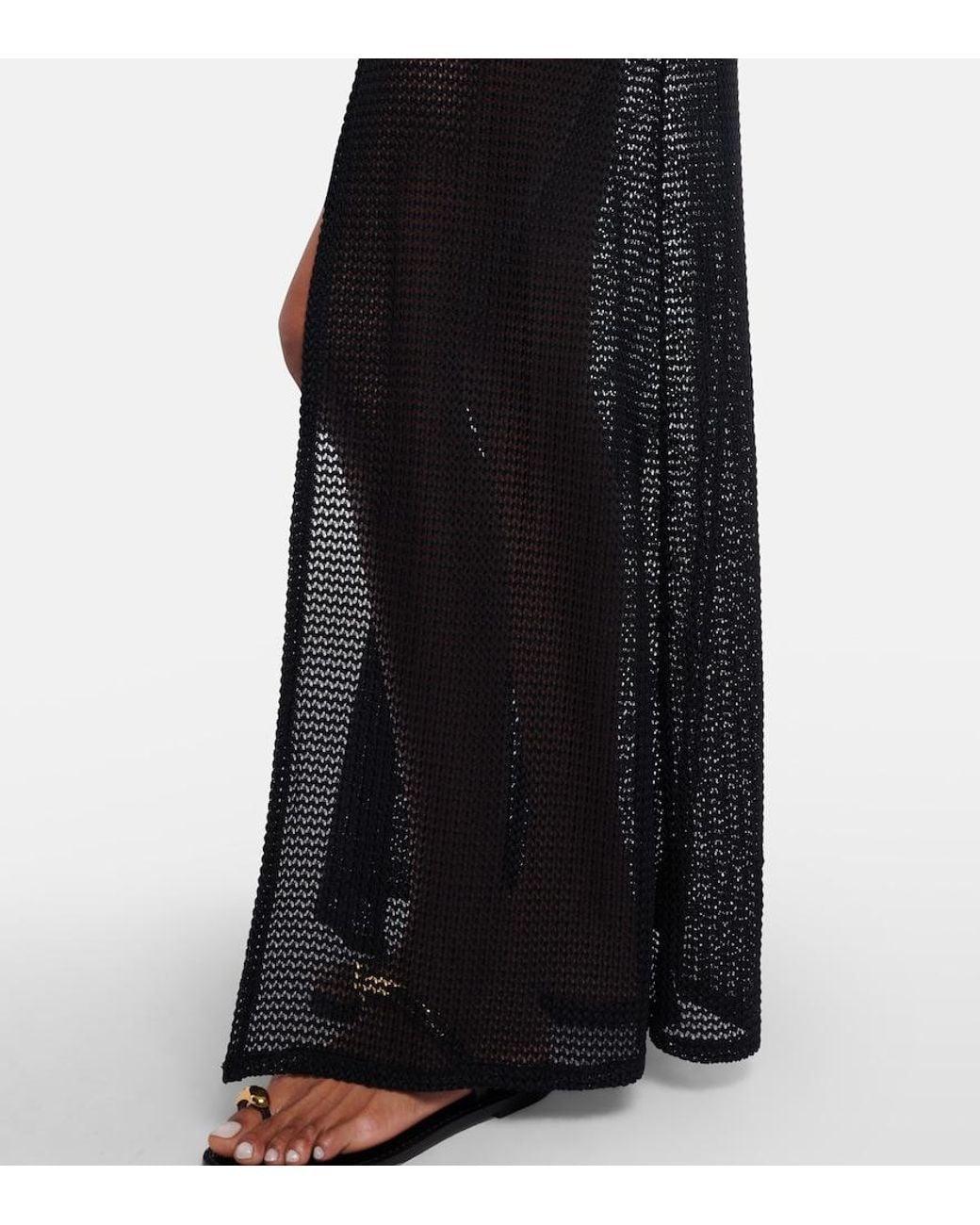 Montce Black Crochet Beach Cover-Up