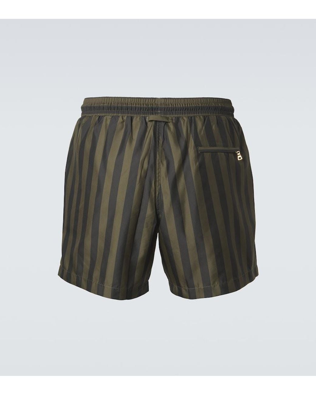 Orlebar Brown Green Boxer Striped Swim Trunks for men