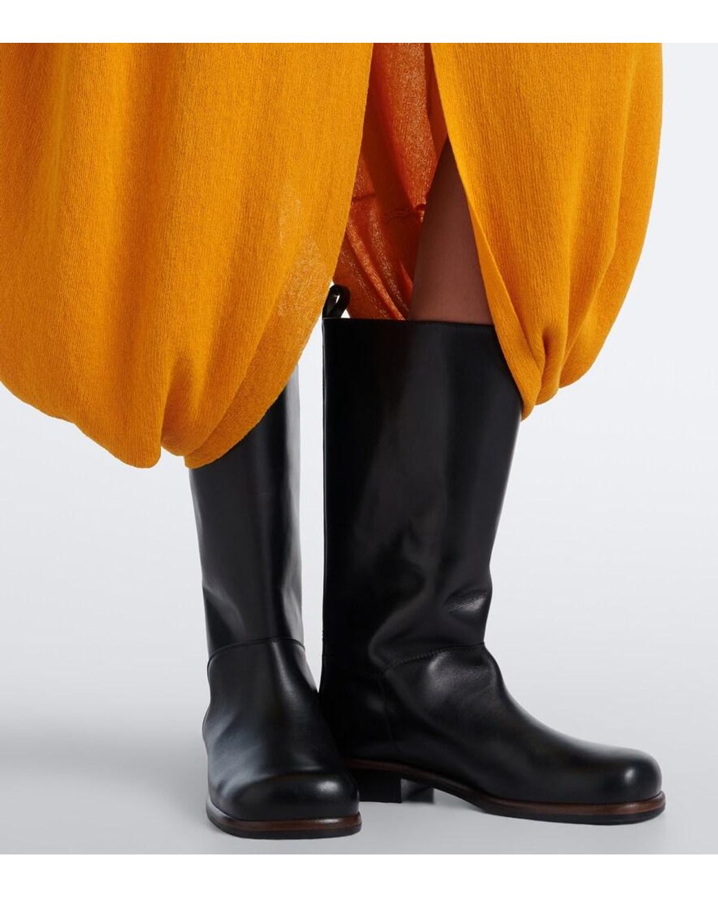 Proenza Schouler Black Esme Leather Knee-High Boots