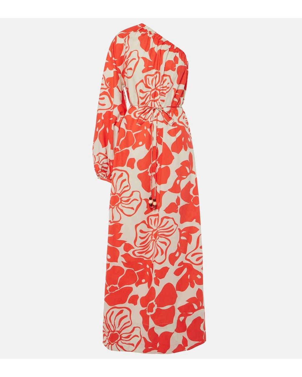 Faithfull The Brand Red Amorosa Floral Cotton Maxi Dress