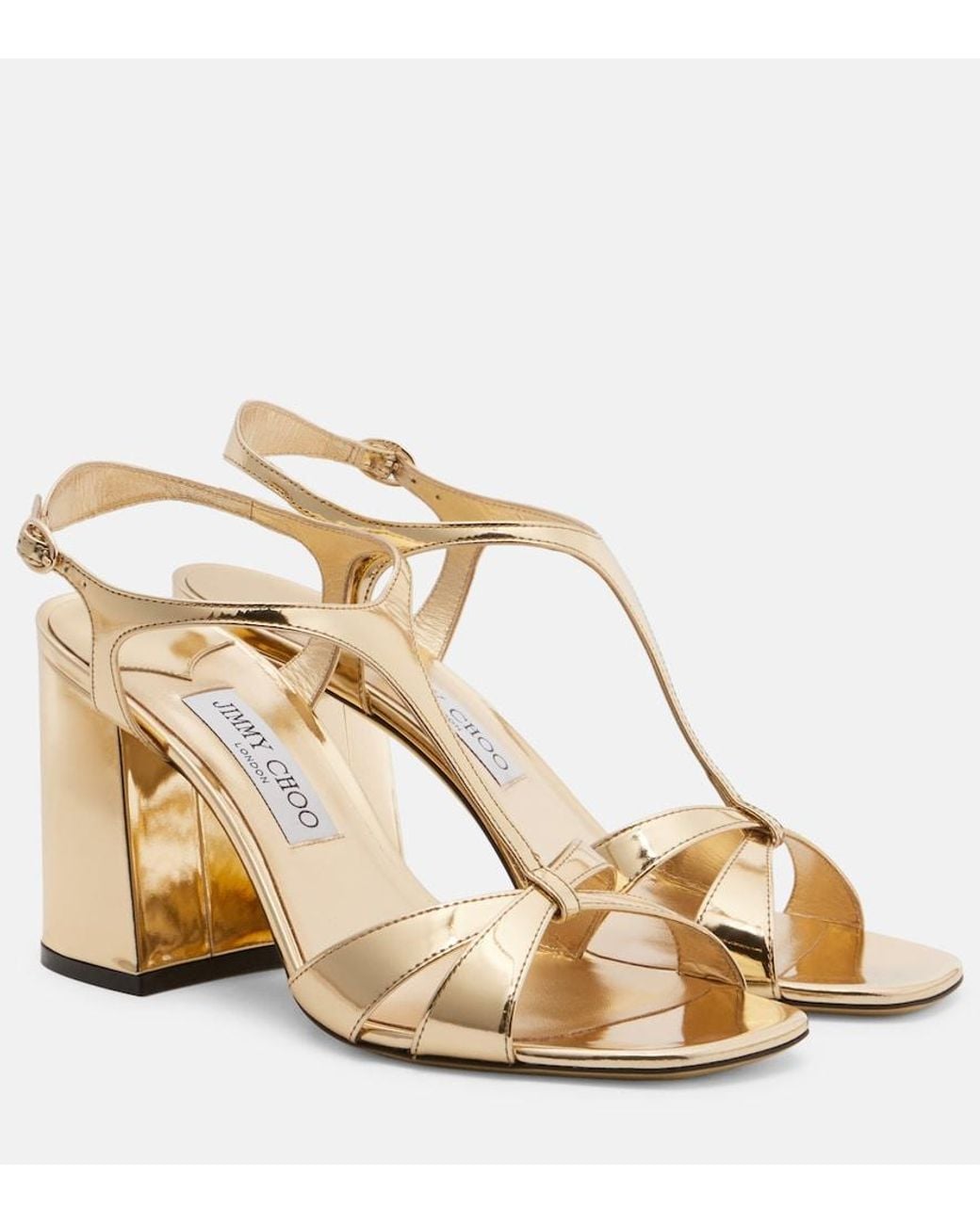 Jimmy Choo Kesia Metallic Leather Sandals