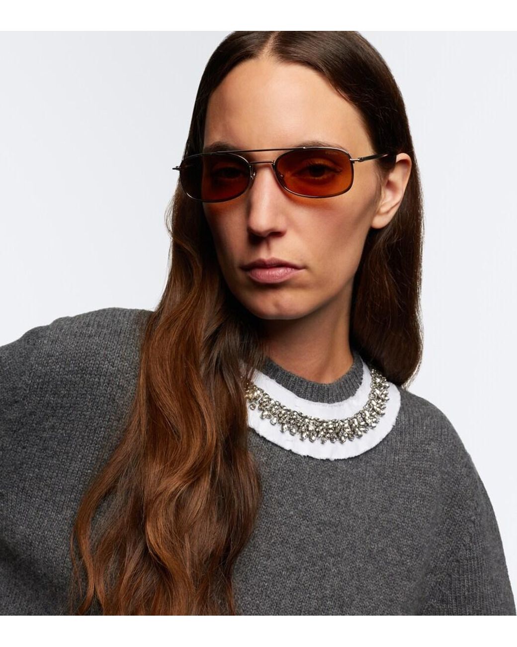 Prada Natural Wire Navigator Sunglasses