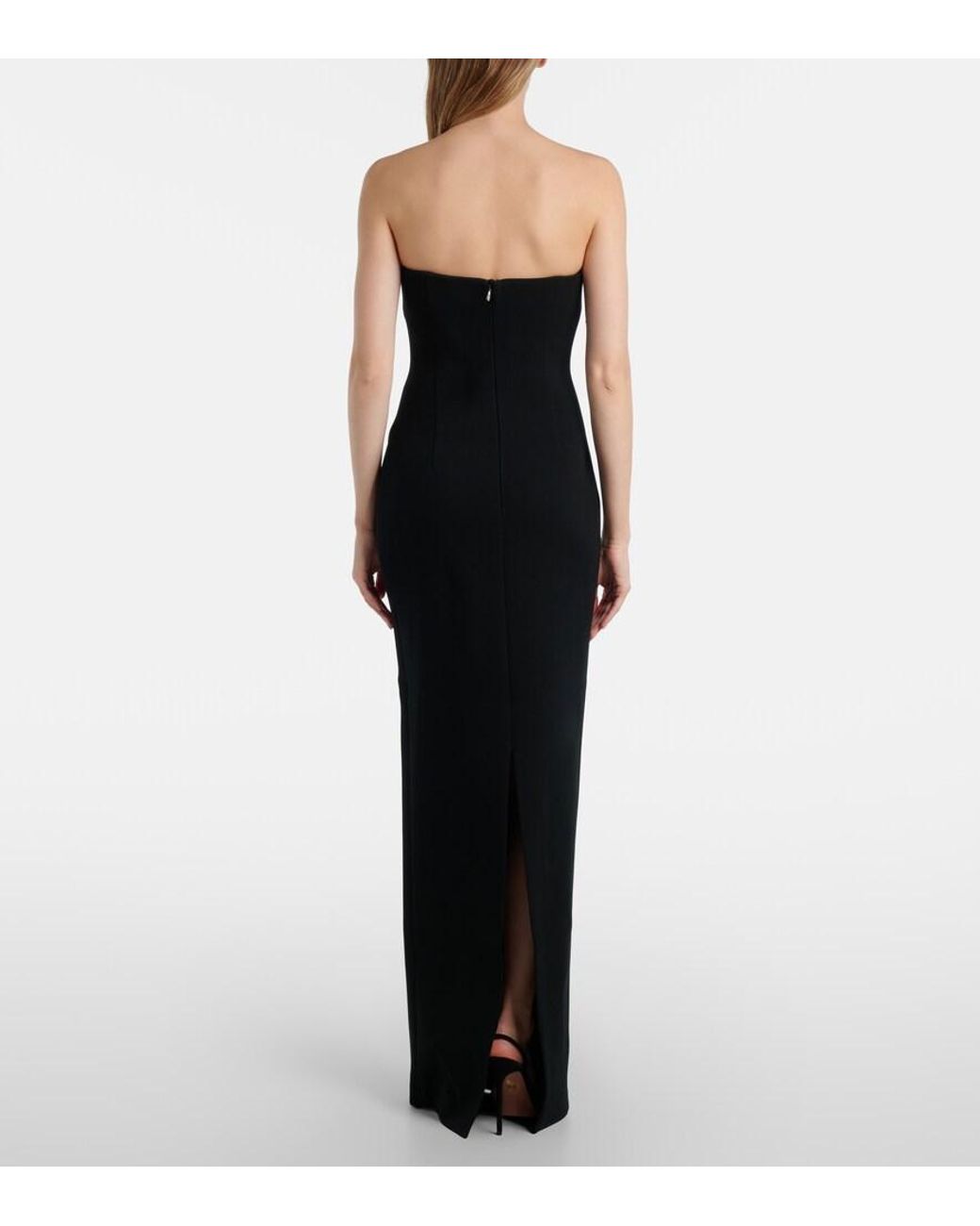 Rachel Gilbert Black Tessa Embellished Gown