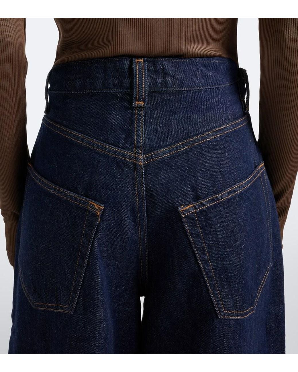 Agolde Blue Rounded Baggy Wide-Leg Jeans
