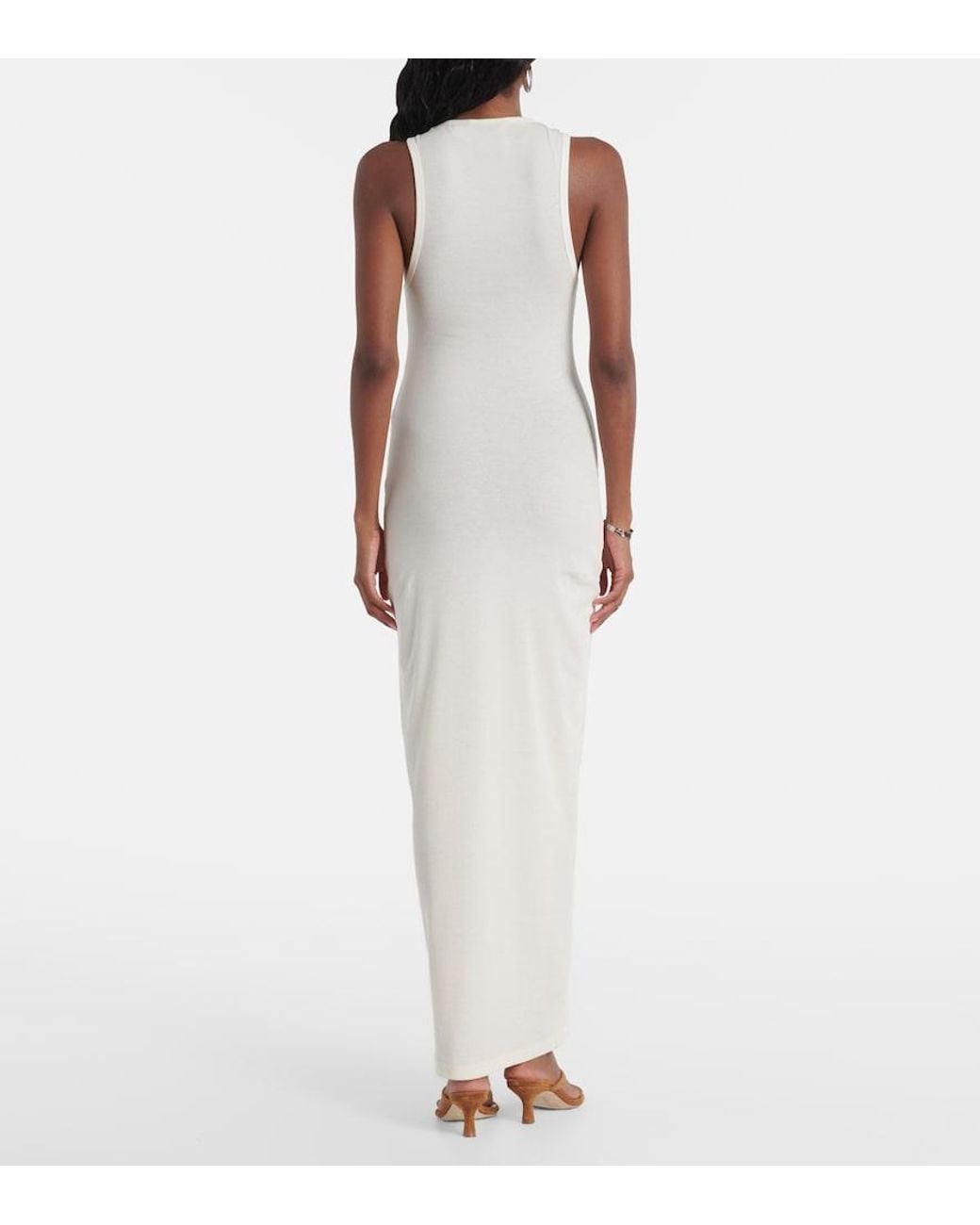 Wardrobe NYC White Cotton-Blend Maxi Dress