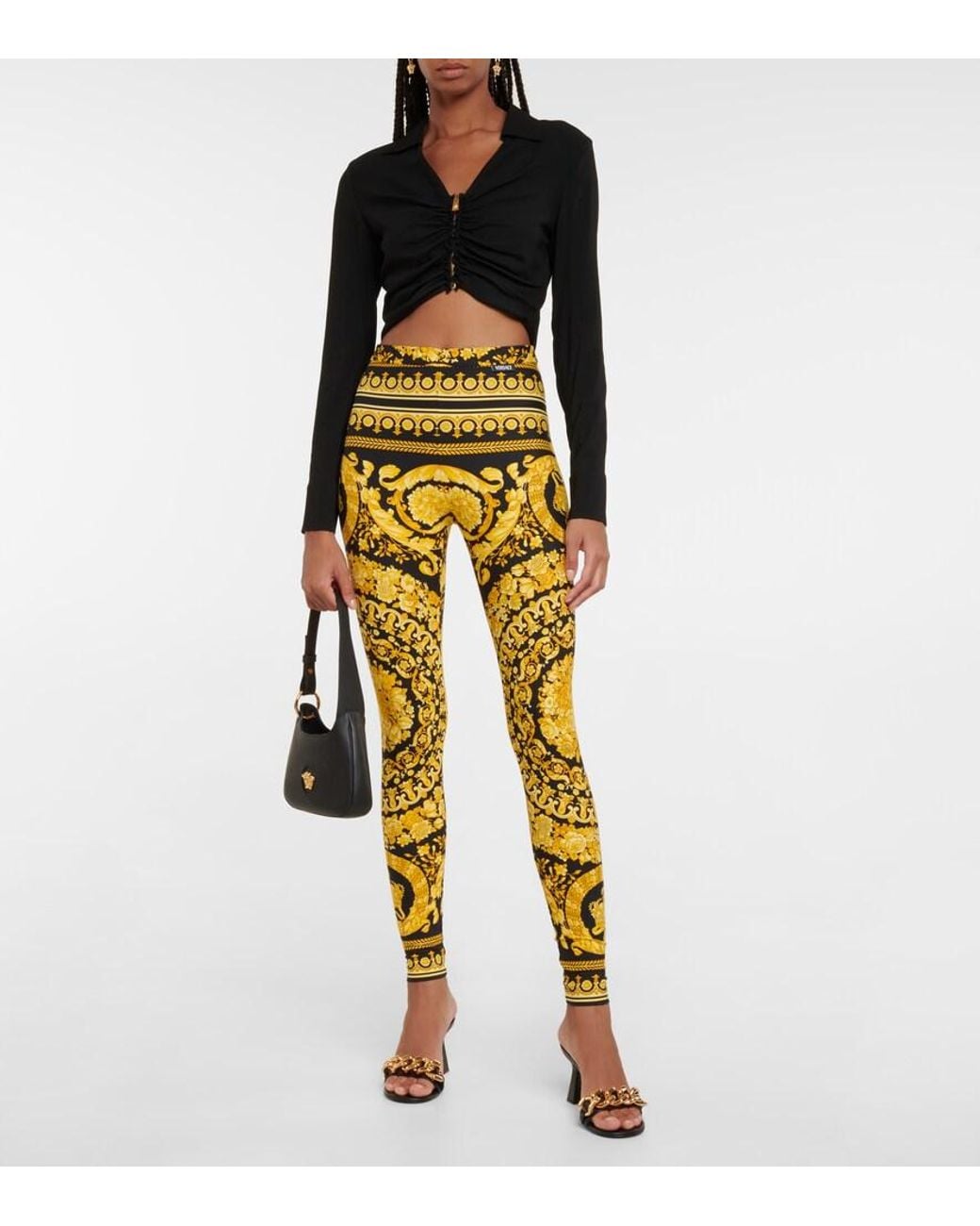 Versace Yellow Barocco Leggings