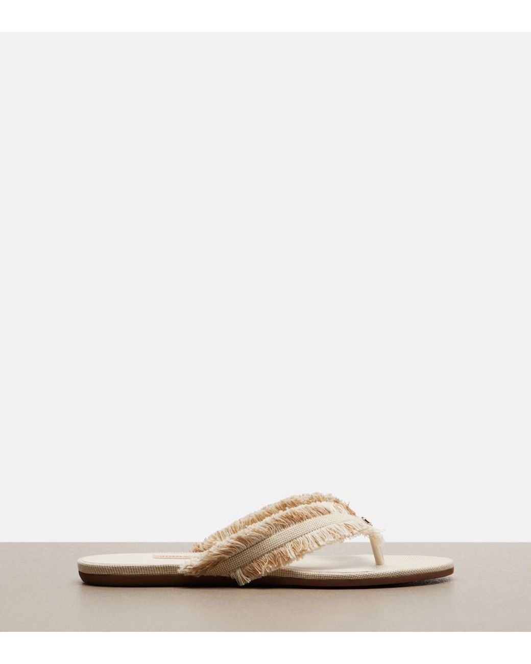 Jimmy Choo Natural Bay Canvas Sandals