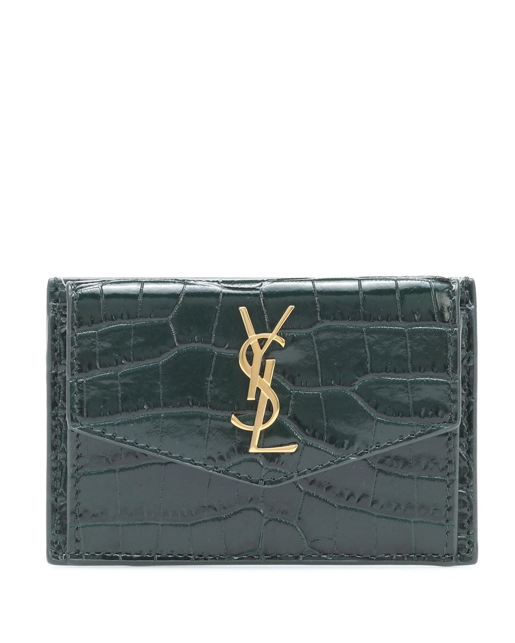 YSL Croc Card Holder – Preloved Luxe
