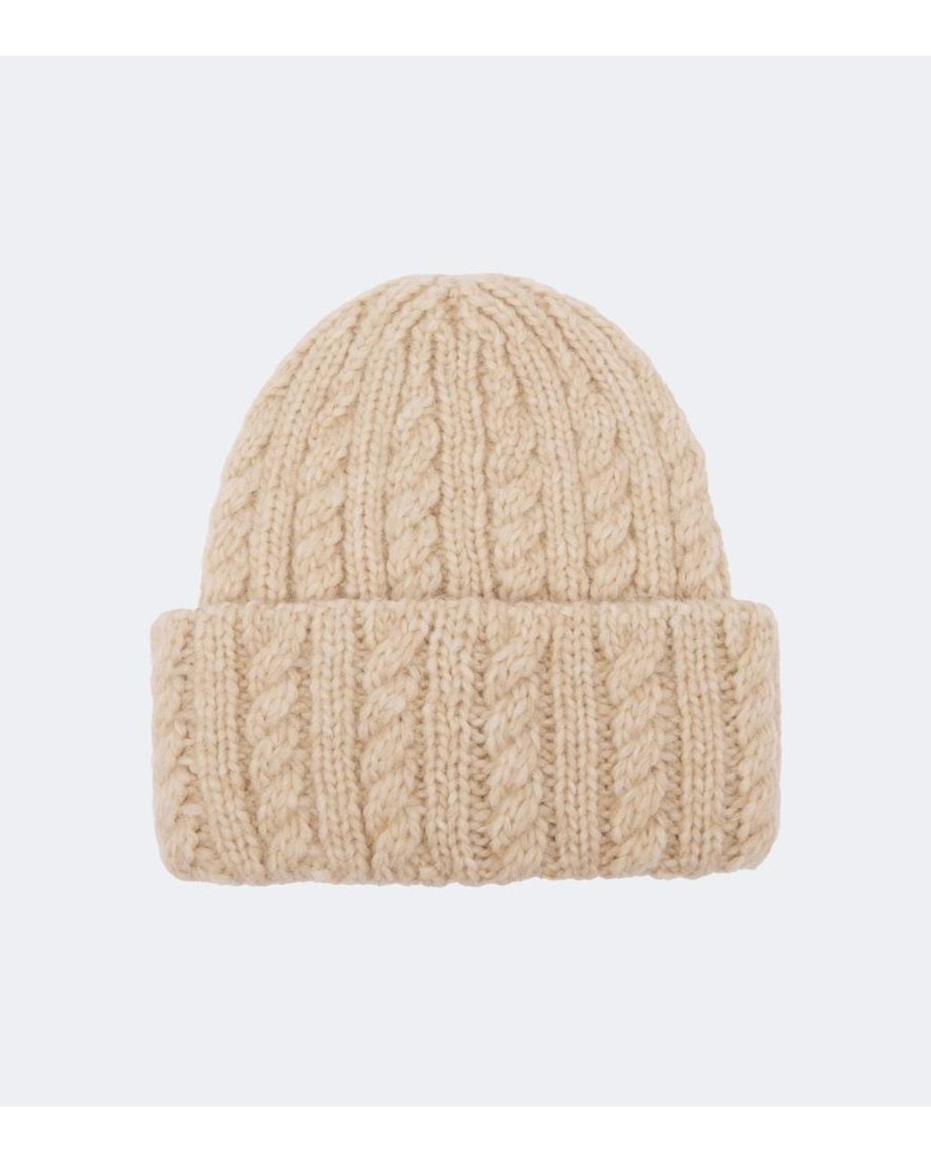 Moncler Natural Cable-Knit Alpaca And Wool-Blend Beanie