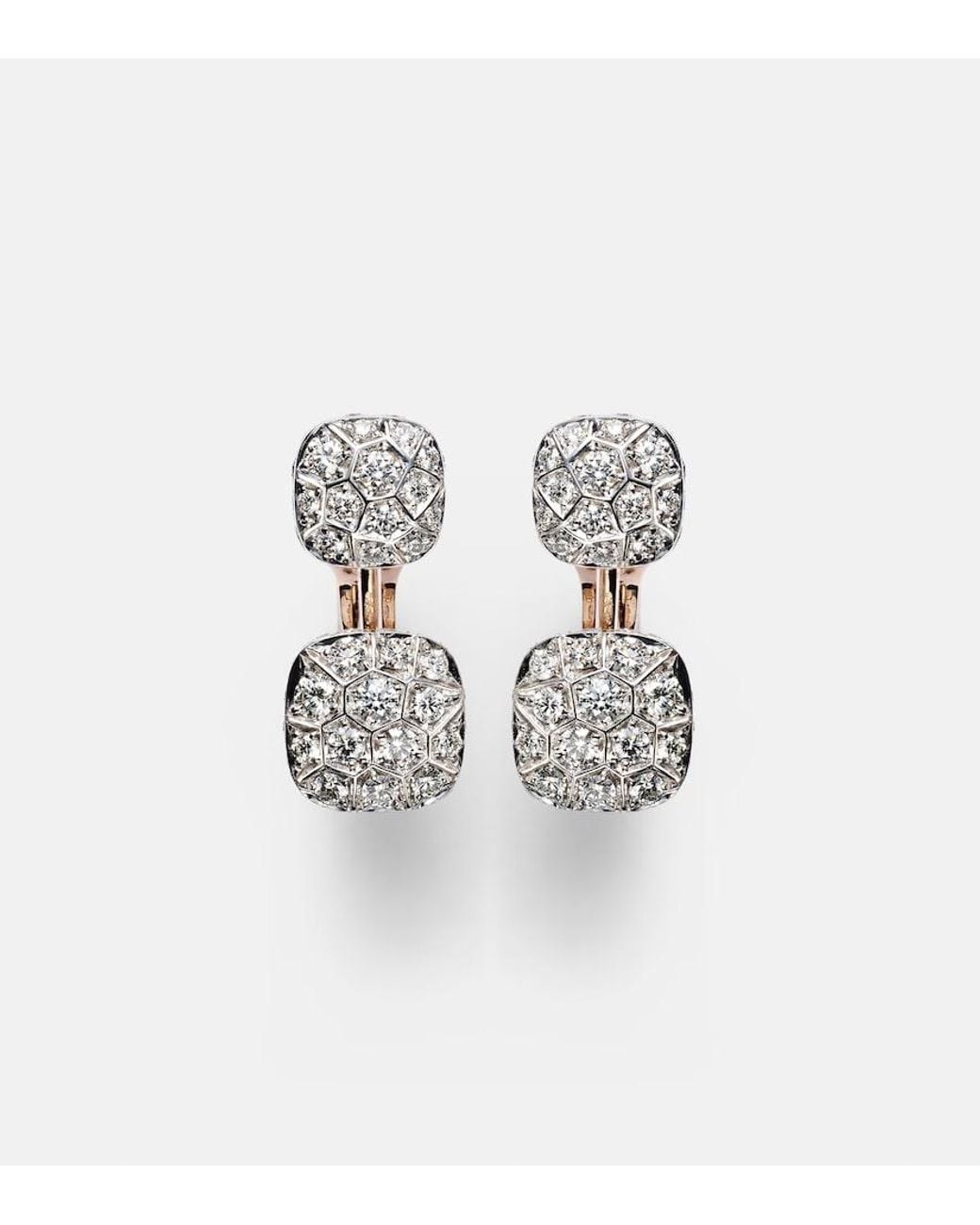 Pomellato White Nudo 18Kt Rose And Earrings With Diamonds