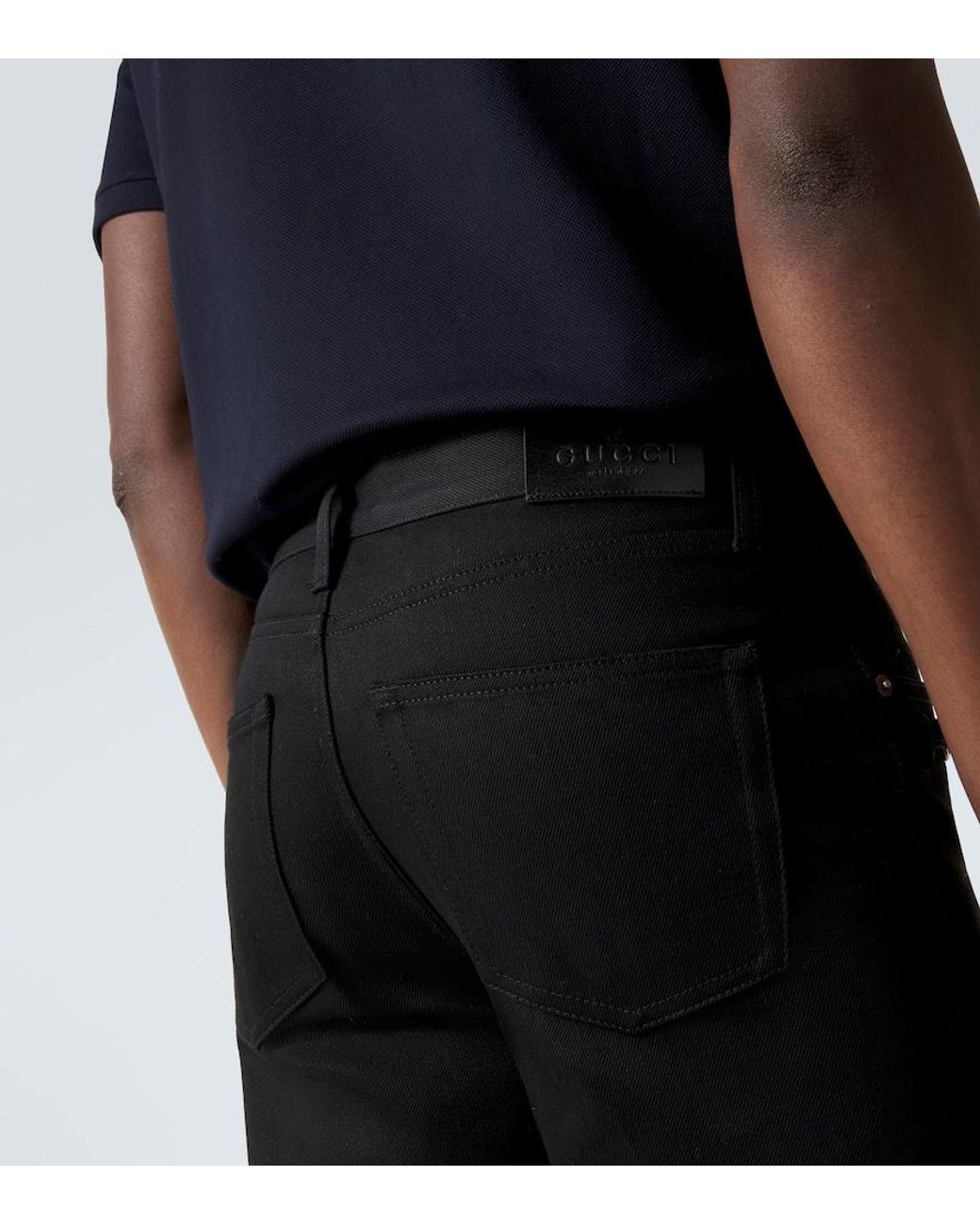 Gucci Black Horsebit Flared Jeans for men