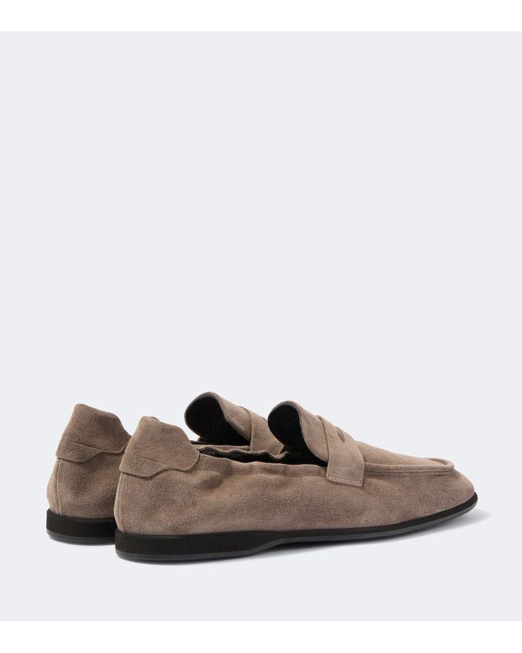 Brioni Brown Suede Penny Loafers for men